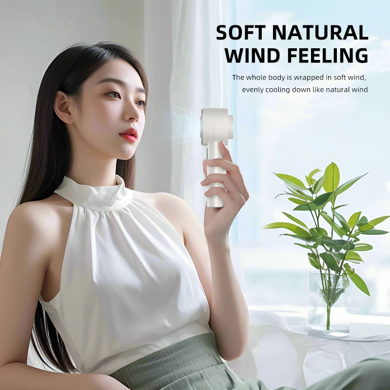 High Speed Air Cooling Fan USB Charging 3000mAh Battery Portable Hand Fan Outdoor Travel Ice Refrigeration Small Electric Fan