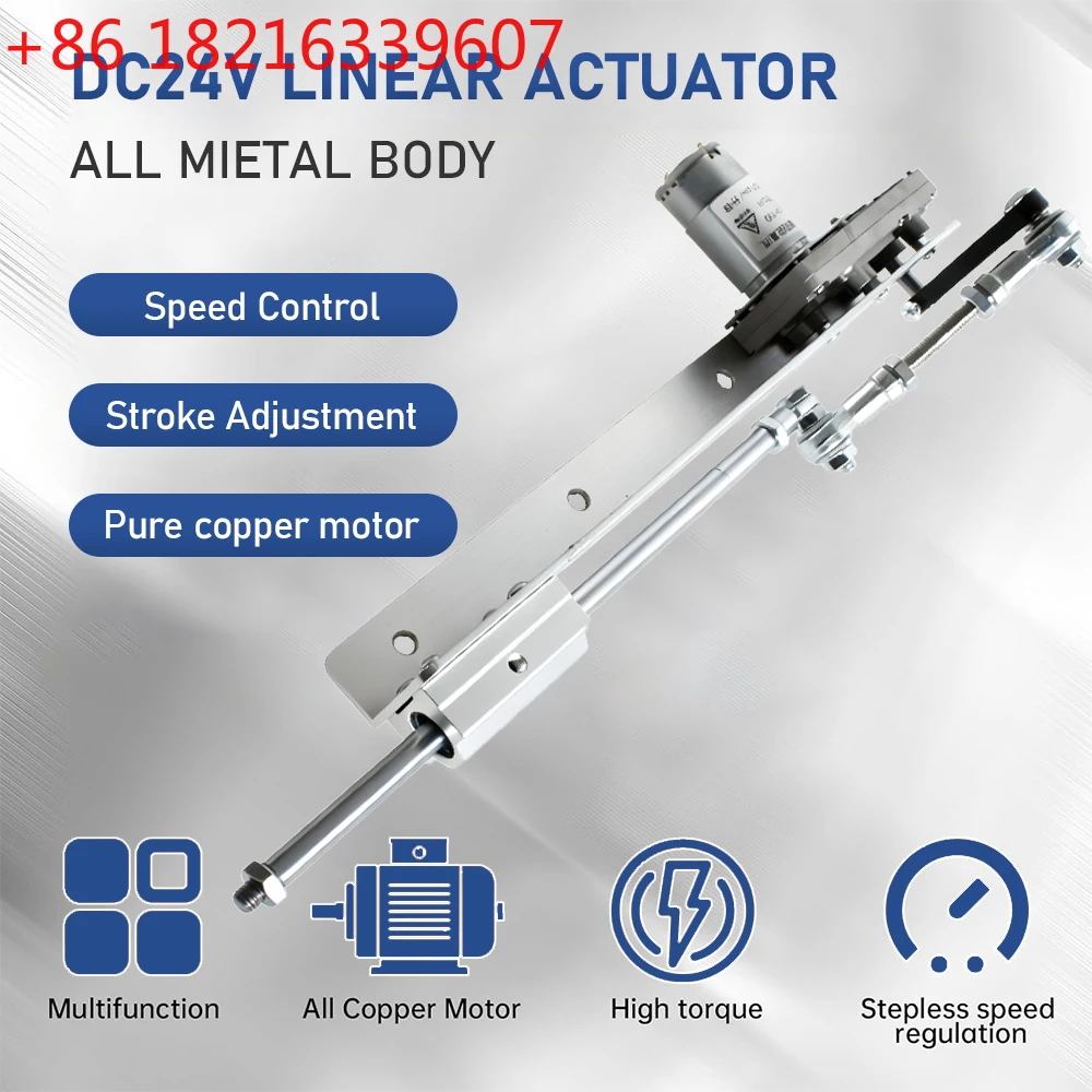 TAO 6-20cm Reciprocating Linear Actuator Motor 12V/24V Electric Push Pull Rod for Reciprocating Motion DIY Projects & Industrial