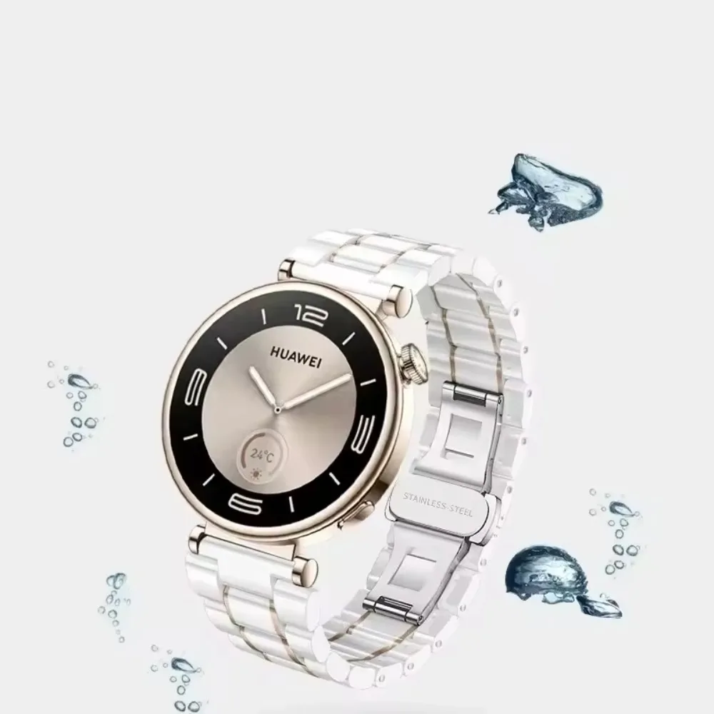 화웨이 시계 GT5 프로 42mm GT5 41mm 편안한 밴드에 대한 18mm 세라믹 + 금속 스트랩 화웨이 시계 GT4 41mm 교체 가능한 팔찌