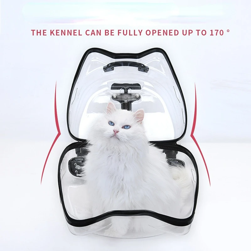 Pet Trolley Case Dog Travel Transport Bag Transparent Wide View Handbag Outing Portable Fashion Backpack Cat Carriers Bubble Box