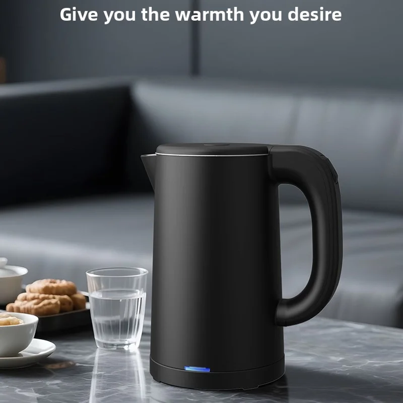 

Smart Electric Kettle Stainless Steel 0.8L Portable Home Coffee Tea Pots 1000W Double-layer Anti-scalding Water Kettles