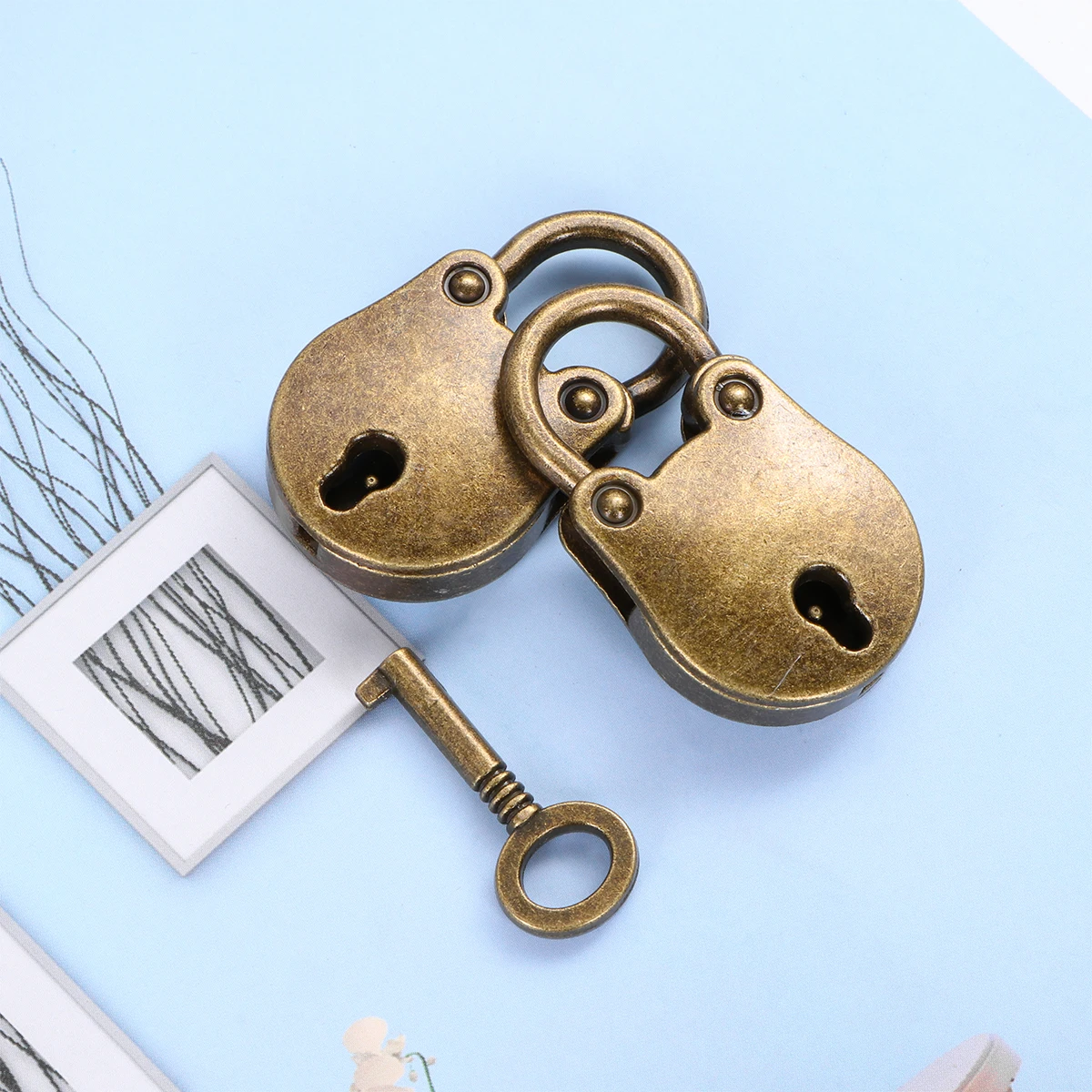 3 Pcs Padlock Mini Locks with Key for Jewelry Mini Padlocks Lock Crafts Lightweight Durable Portable Collectibles