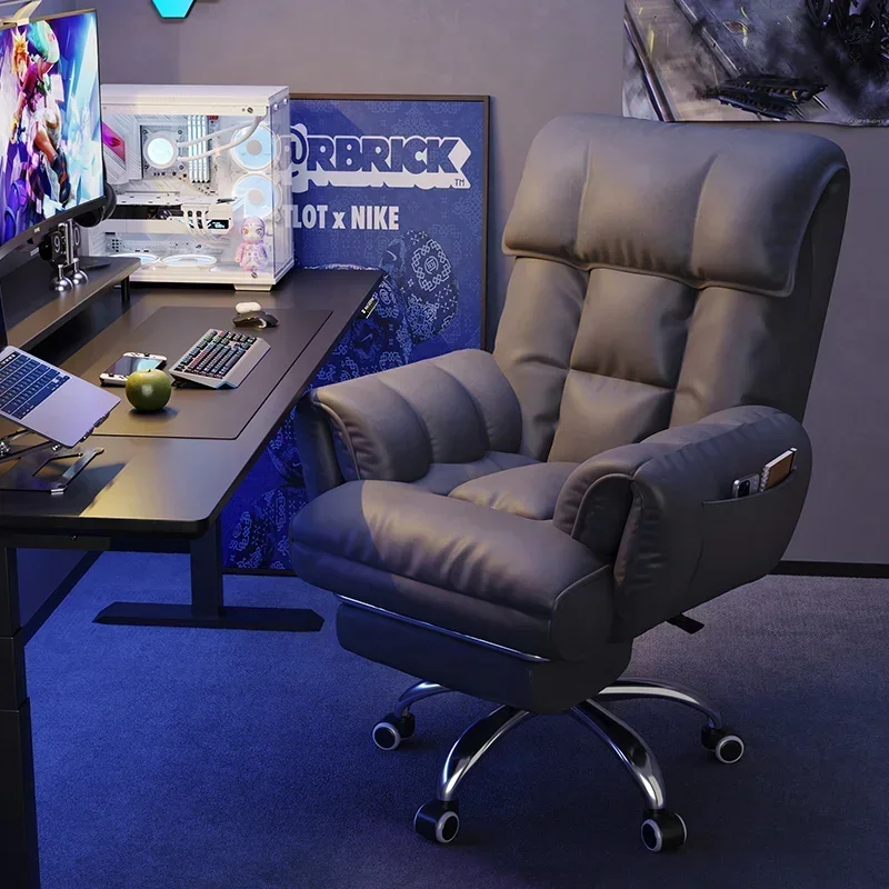 Designer de computador cadeira de escritório acento giratória luxo ergonômico jogos confortável cadeira reclinável cadeiras de escritorio móveis para casa