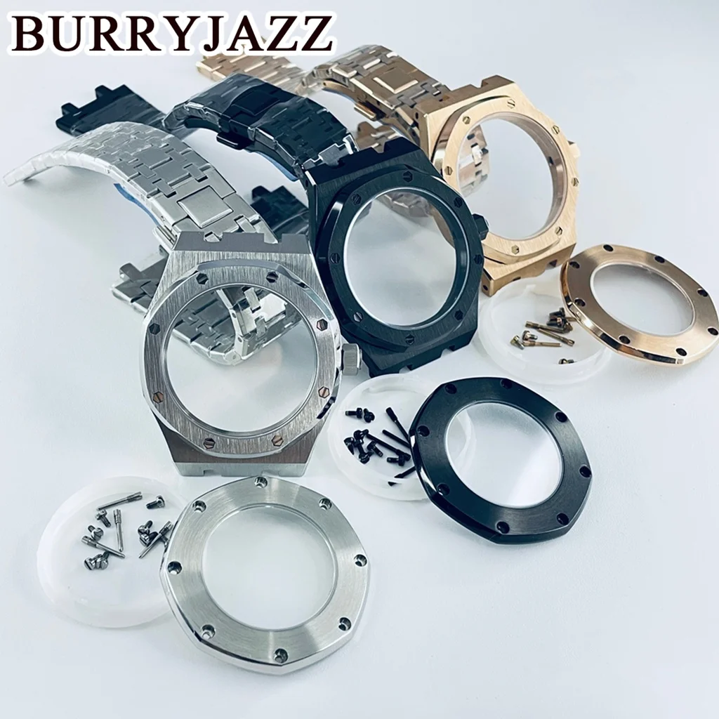 

Корпус для часов 41 мм, циферблат 31,8 мм, запчасти для часов AP, совместимые с механизмами NH34, NH35, NH36, сапфировое стекло, модифицированные аксессуары для корпусов часов AP.