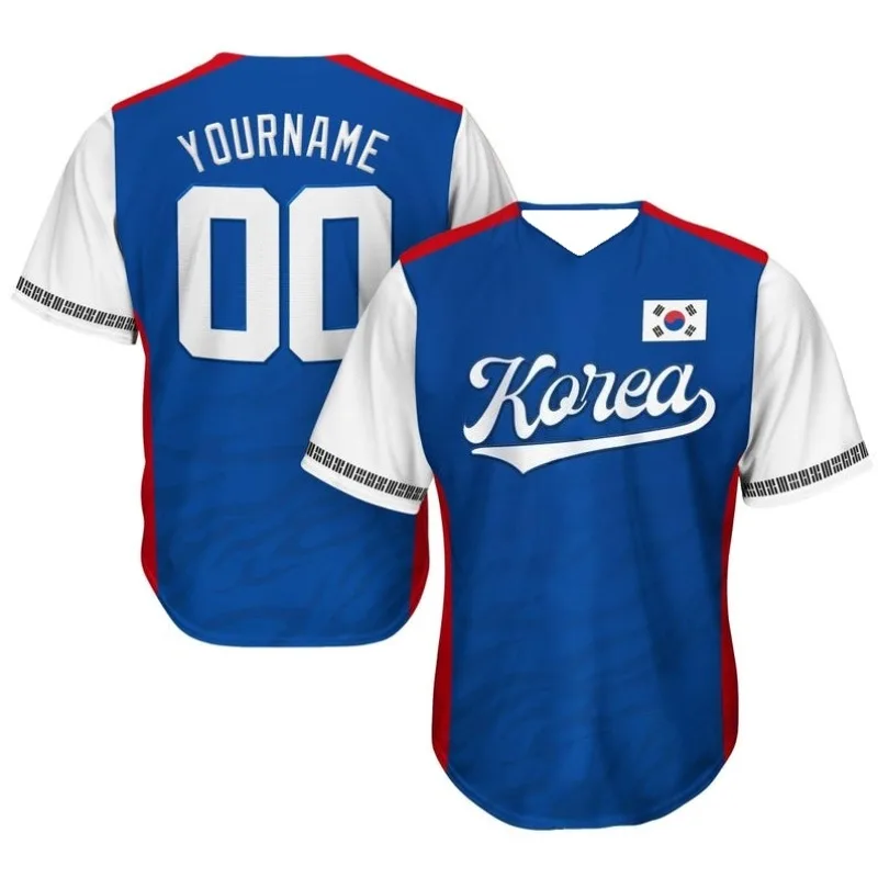 2026 New Korean-Themed Baseball Jersey, Breathable and Quick-Drying Sports Jersey, Summer Fan Casual Short-Sleeve Top, Unisex