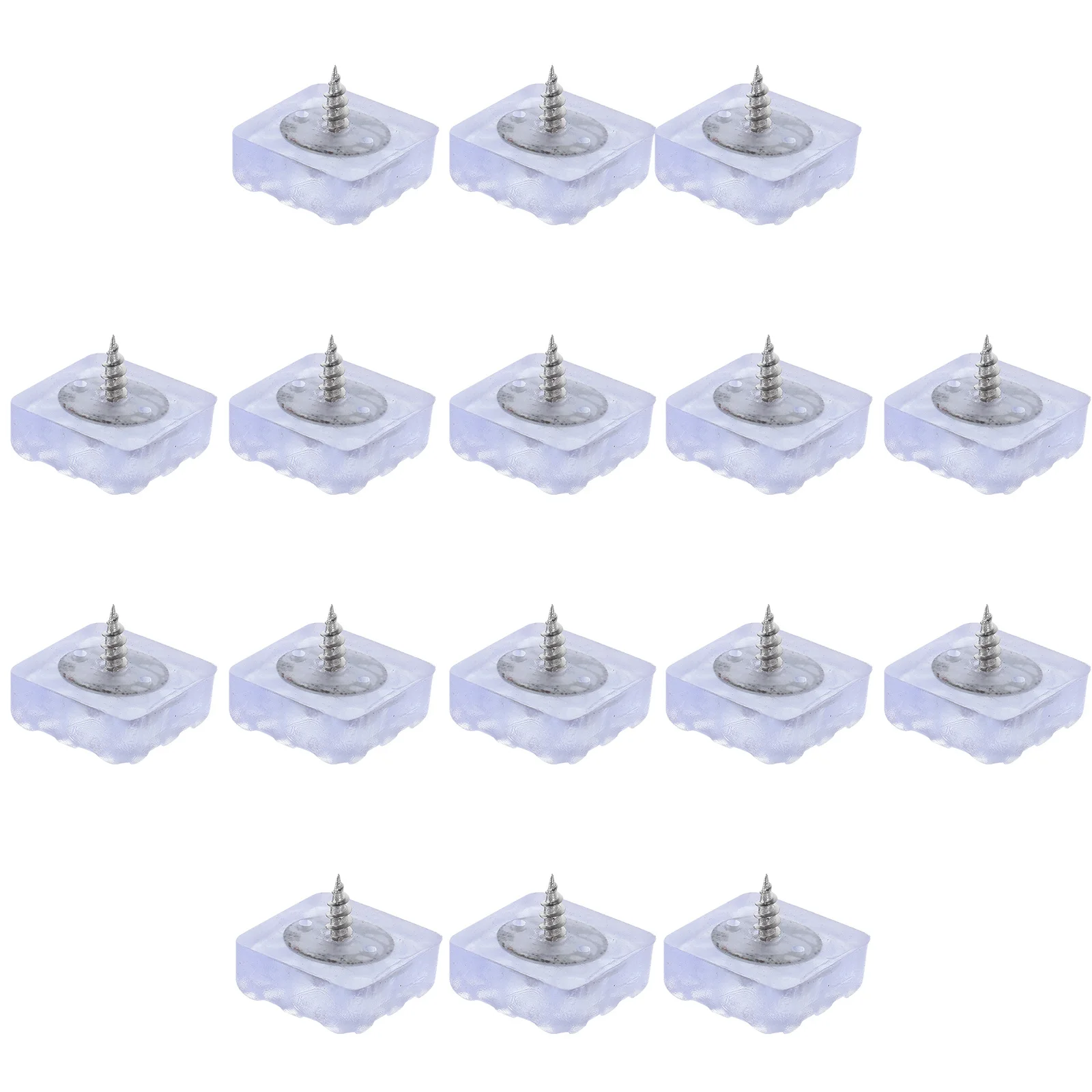 

20pcs Rubber Feet For Furniture Anti-Slip Floor Pads Vibration Absorbing Soft Cushion Screw On Fixed Feet Desk Chair Casters