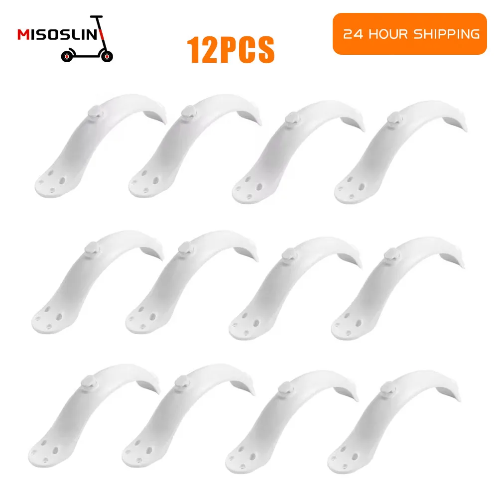 12PC Brand New Tyre Splash Proof Mudguard For OEM Electric Scooter 4 Hole 8.5 Inch Accessories Four-hole Rear Fender With Screws