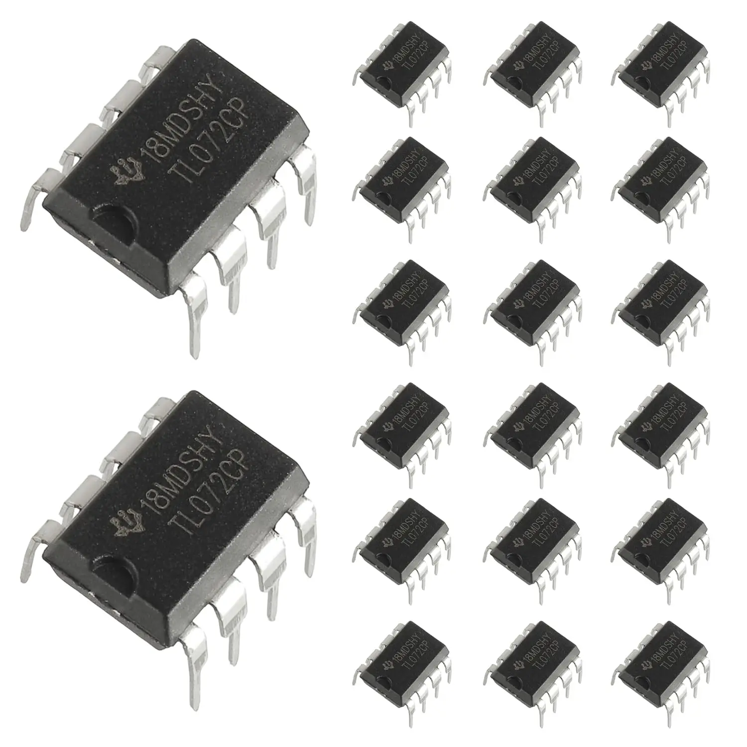 XHV TL072 072 Low Noise JFET Dual DIP8 Delay Op Amps Operational Amplifiers IC Chip (Pack of 20)