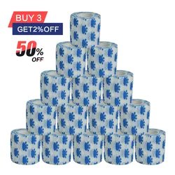 1/6/10 Pcs blue claw First Aid Self Adhesive Cohesive Bandages Sports Tape for Wrist Ankle Sprains & Swelling