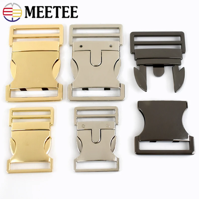 2Pcs 20/25/32/38mm Metal Quick Side Release Buckles Bag Strap Adjust Clip Clasps Backpack Dog Collar Hook Garment Accessories