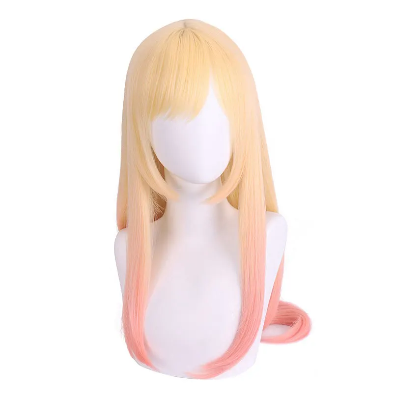 Peluca larga sintética con gradiente degradado, Cosplay de Anime, línea de cabello Natural, fibra resistente al calor, disfraz de fiesta diario, peluca suave en capas para