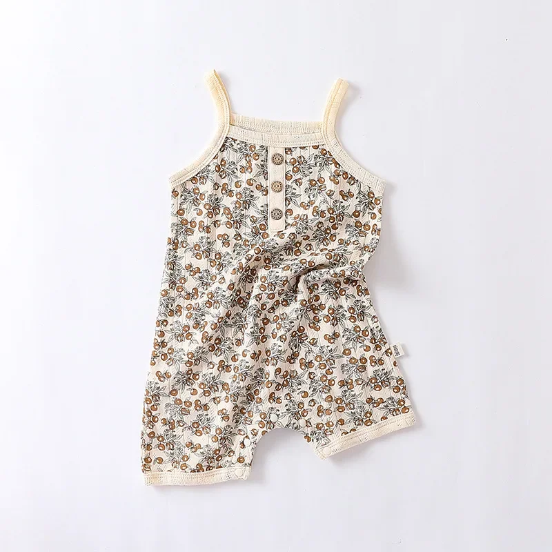 0-24M pasgeboren kind baby jongens meisjes kleding zomer katoenen baby romper mouwloze jumpsuit schattige zoete pasgeboren outfit