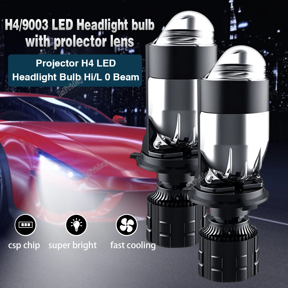 

120W 30000LM Auto Lamp Mini Lens LED H4 9003 HIB2 Bulbs Headlight Car Motorcycle Dual Projector Len LED Automotive Moto 12V 24V