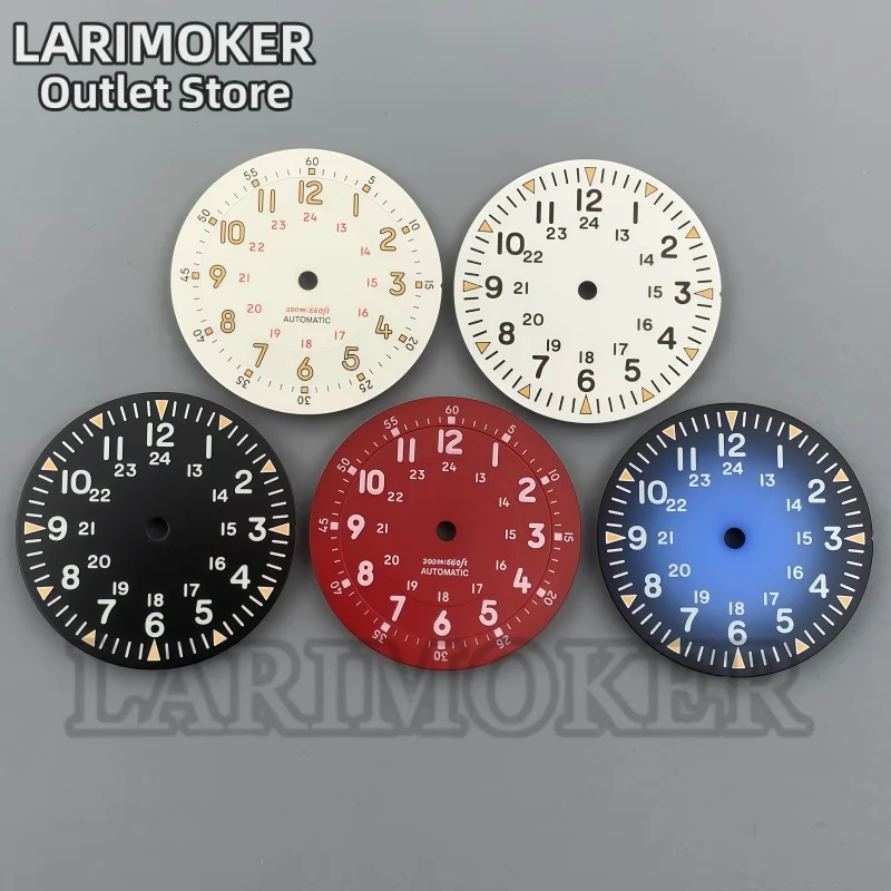 

LARIMOKER 29mm Watch Dial Green Luminous Fit All Series Movements NH35 NH36 ETA2824 PT5000 DG2813 8215 Watch Accessories
