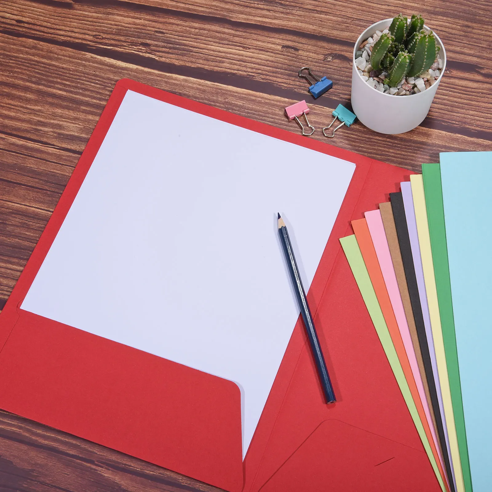 3/6Pcs Two-Pocket Folders A5 Size Letter Files Portfolio Storage Organizer Folder for Office Business Brown File Folders