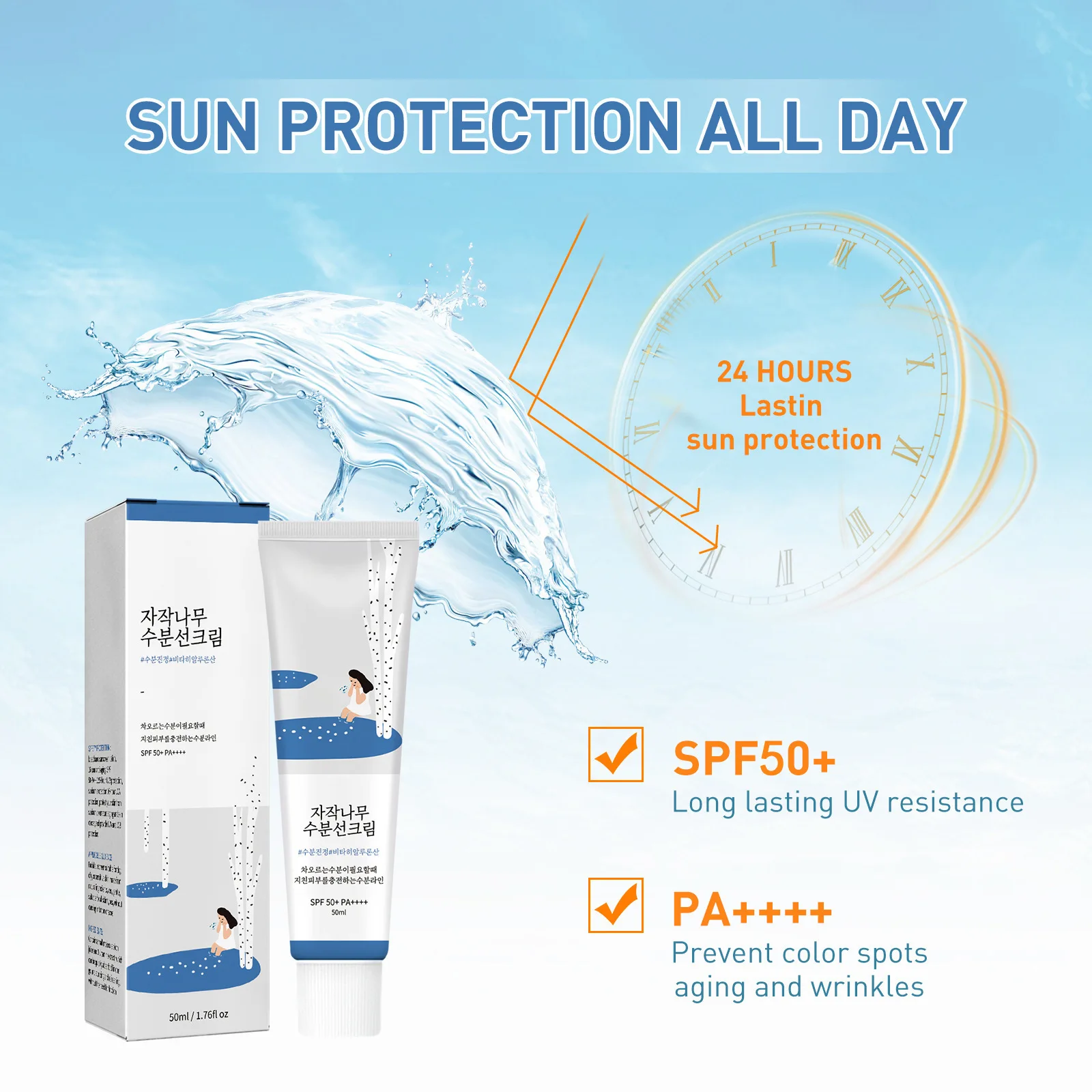 Facial Body Sunscreen Uv Protector Oil Control Sunblock Protective Waterproof Whi-ten Hydrating Refreshing Solar Blocker Cream