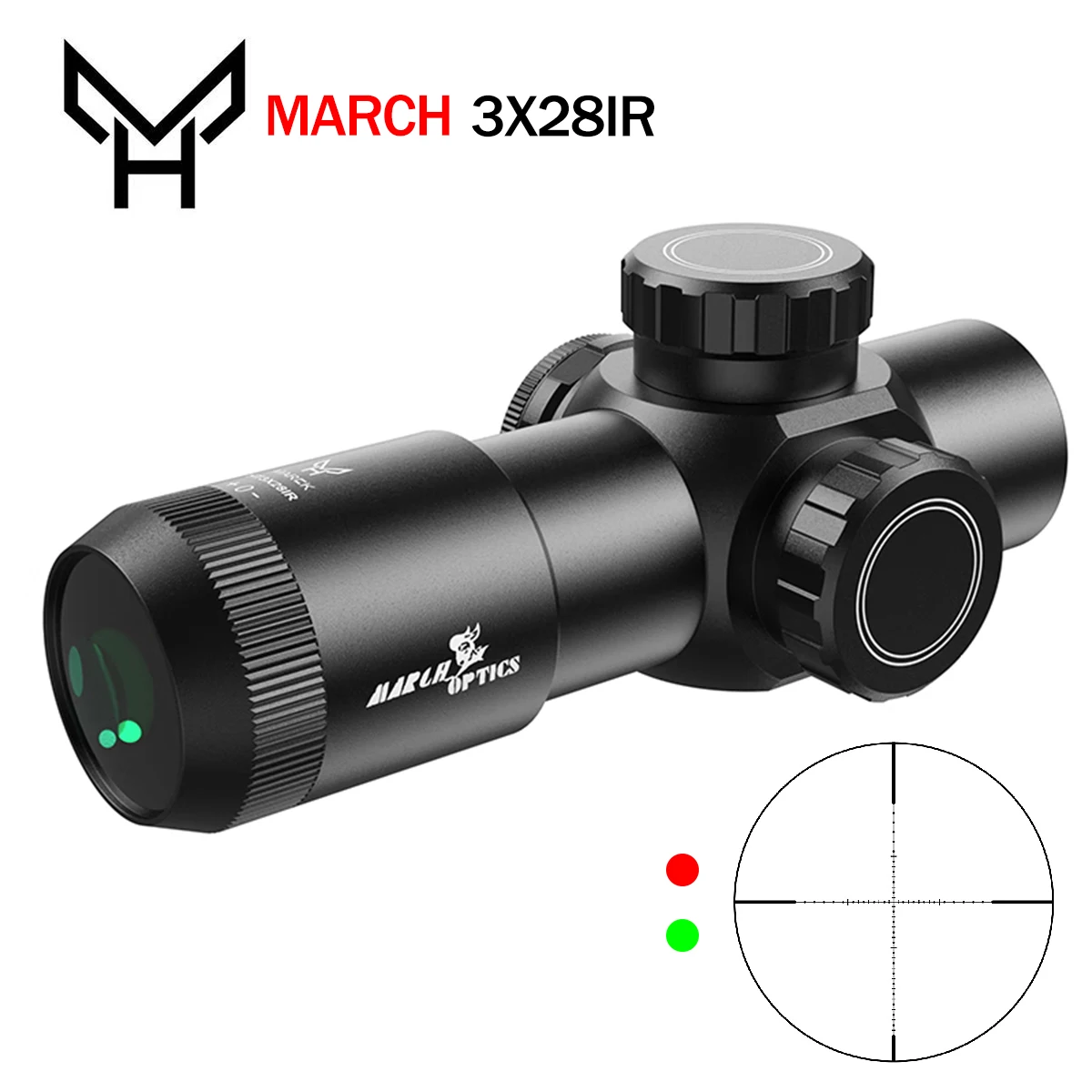Tactical HT 3X28IR Optics Scope Airsoft Sight Outdoor Sport Hunting Shooting Riflescope Adjustable Collimator for Hunting
