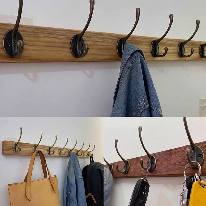 Vintage Coat Hook Wall Hanging Hanger Hook Zinc Alloy Wall Hanging Hook Hat Hook Bathroom Kitchen Anime Rack With Screws