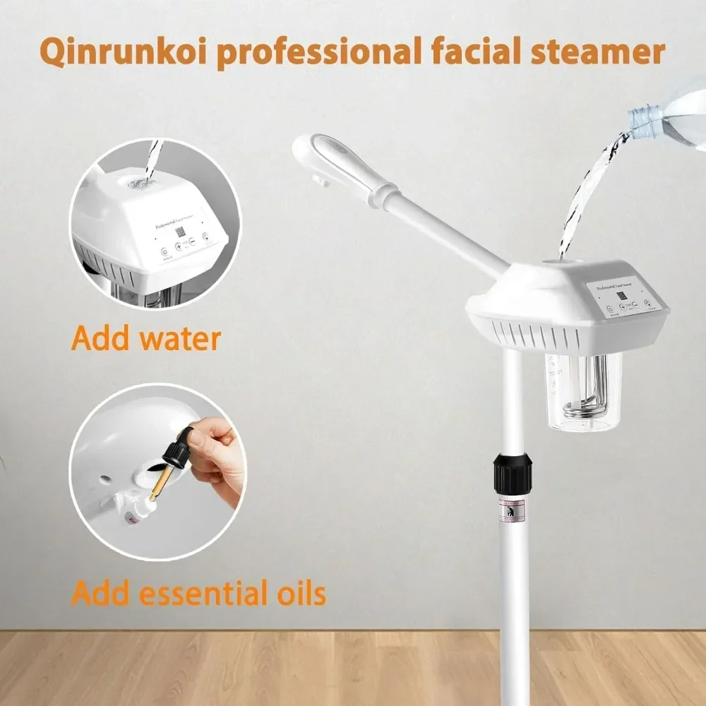 Professional Facial Steamer, Spa Ozone Stand Facial Steamer, Facial Steamer for Spa, Salon and Home Use