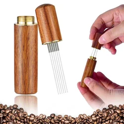 Coffee Tamper Stainless Steel 6 Needles Espresso Powder Stirrer Distributor Leveler Tools Cafe Stirring Barista Accessories