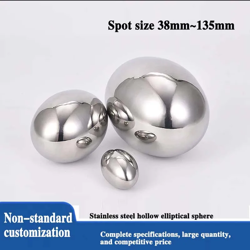 

Hollow Stainless Steel Decorative Ball Oval Egg Rugby Goose Egg Shape Mirror Finish Metal Ball for Railing Handrail Decoration