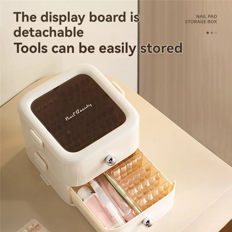 

A93E-Nail Art And Eyelashes Storage Box Organize And Display Hand-Made Nail Tips Eyelash Jewelry Multi-Layer Drawer