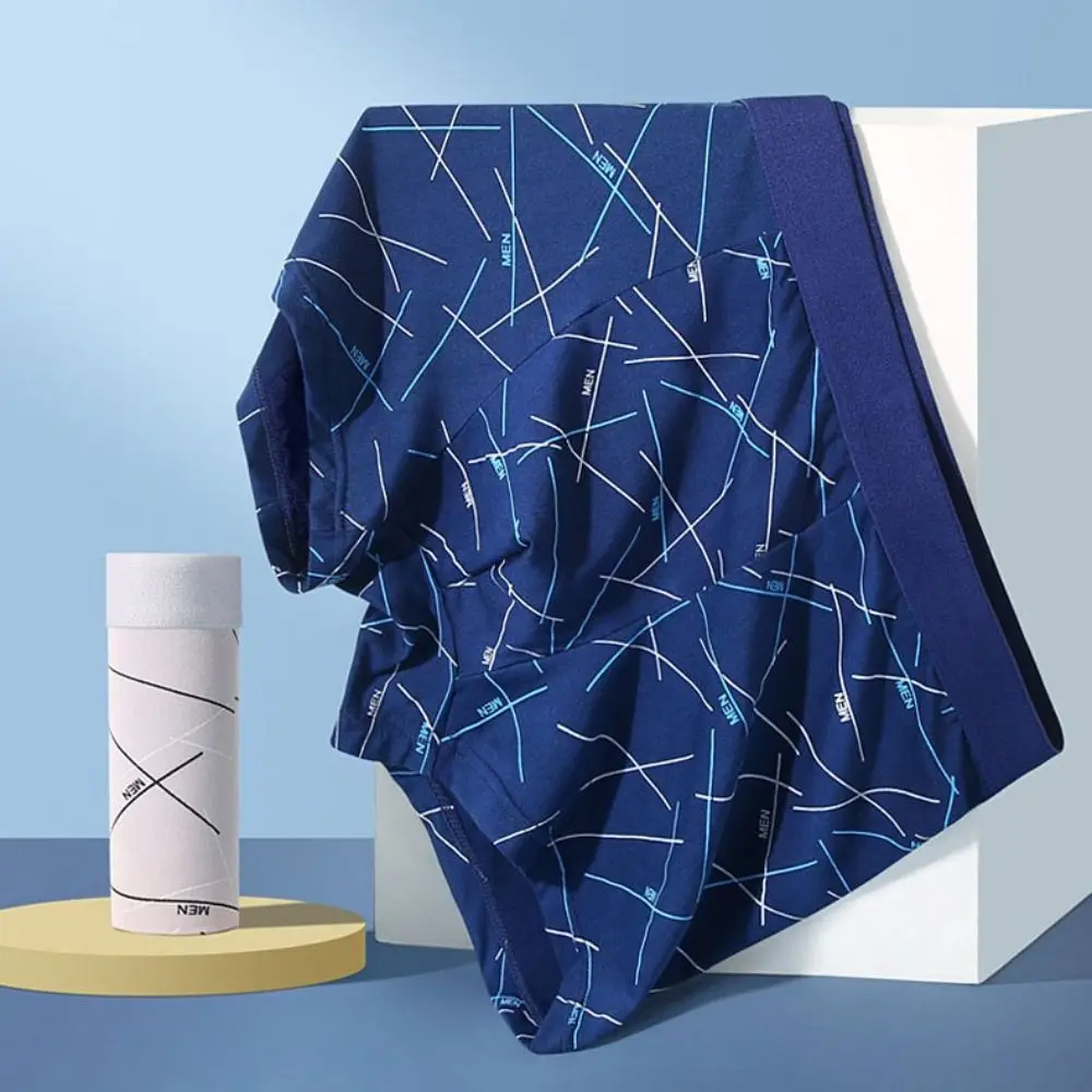 

5 шт. мужские трусы на плоской подошве в полоску с надписью, бесшовные простые боксеры со средней талией, шорты, трусы большого размера, мужское нижнее белье для мужчин/мальчиков