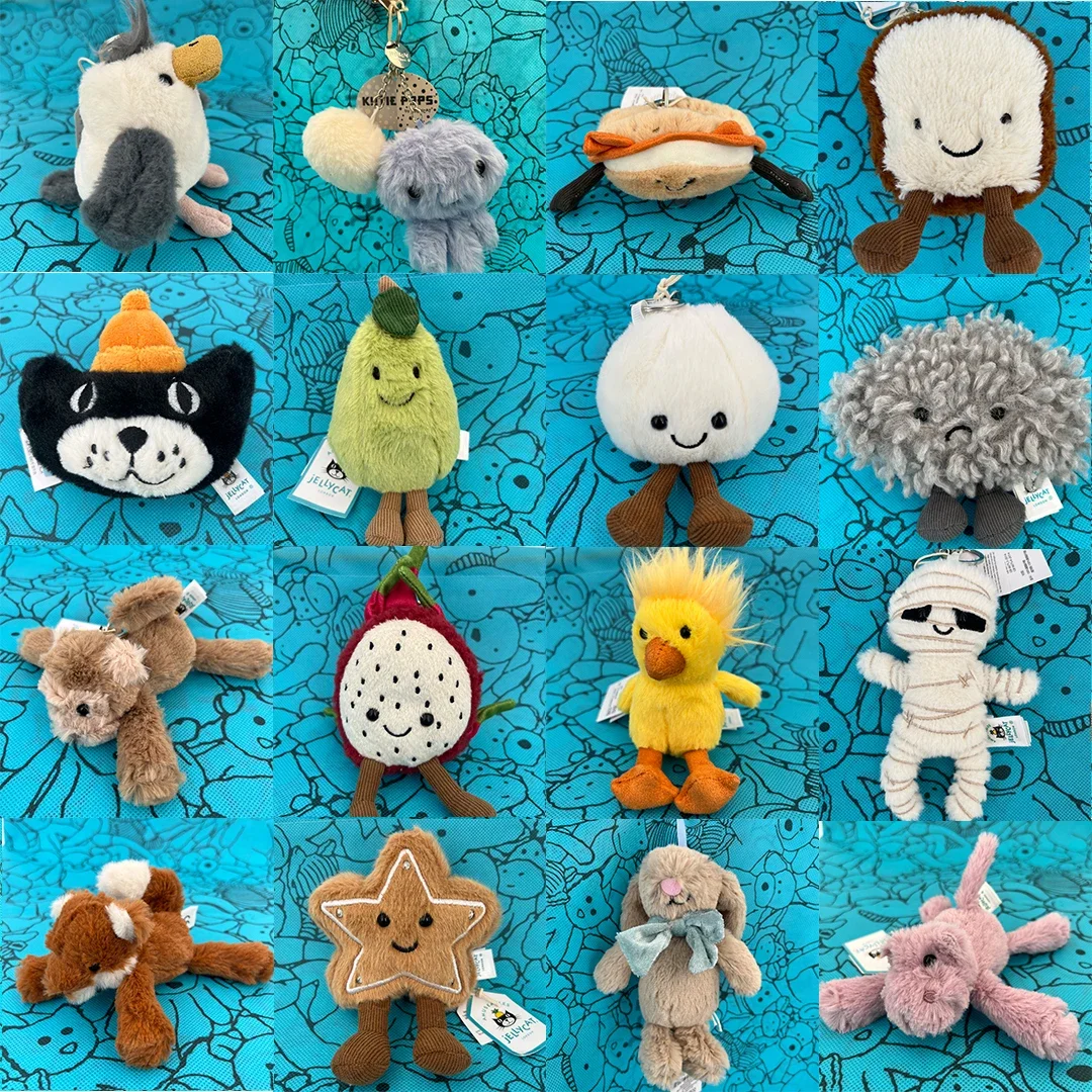 Édition limitée UK : Jouet interactif pour chat en peluche, motif dessin animé, avec sachet de thé et guimauves, porte-clés cadeau, cadeau de saison de remise des diplômes