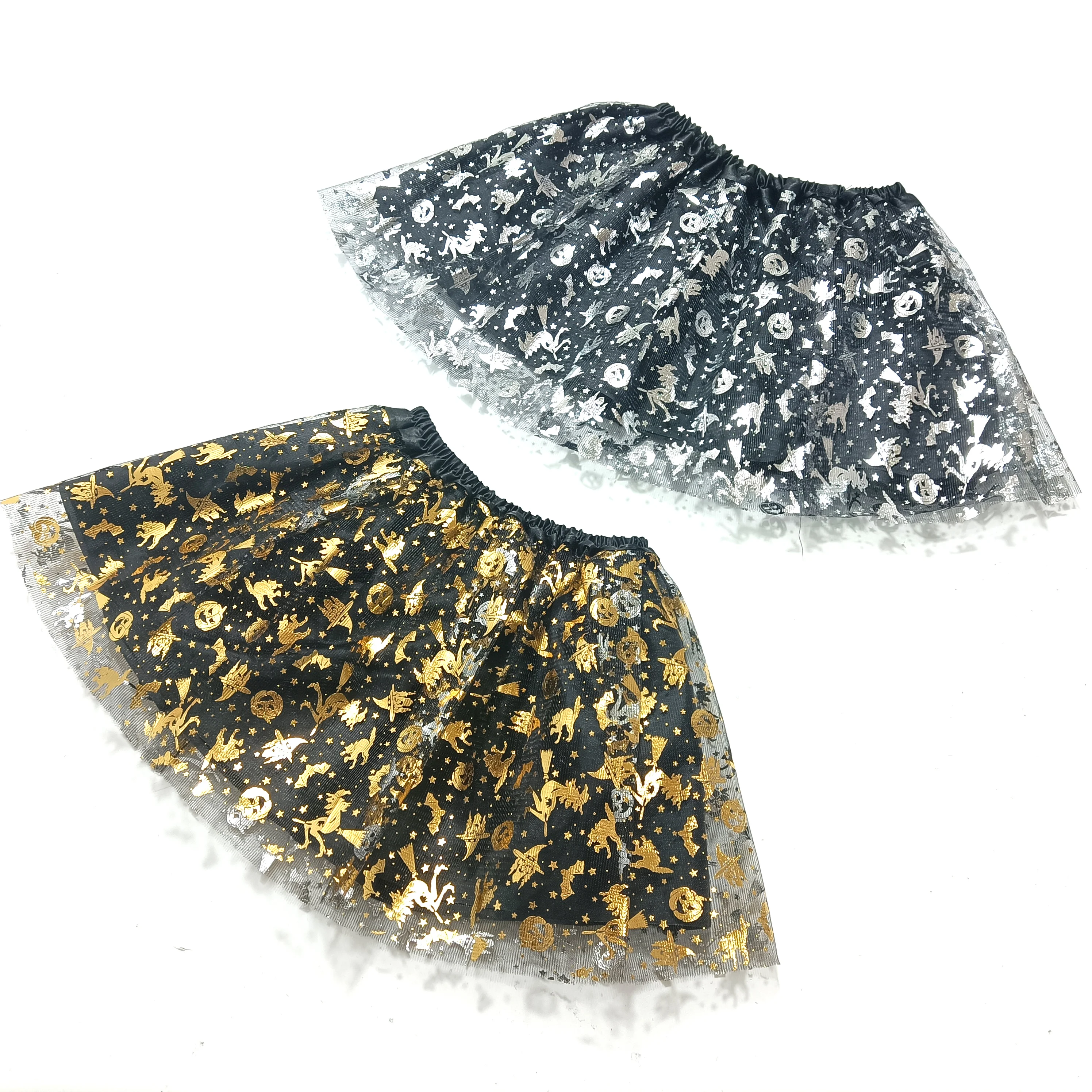 

Костюм для девочек на Хэллоуин, размер L, вечерние костюмы с черепом, сценическая юбка, сетчатое платье-пачка с изображением ТВ-фильма для детей