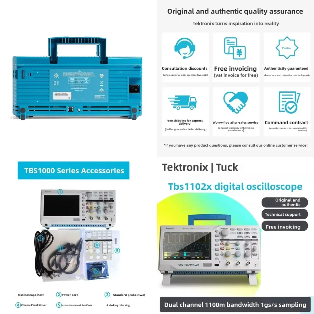 

Tektronix TBS1102X 1102C 1202C Digital Oscilloscope Dual Channel 100m Portable OEM Customizable