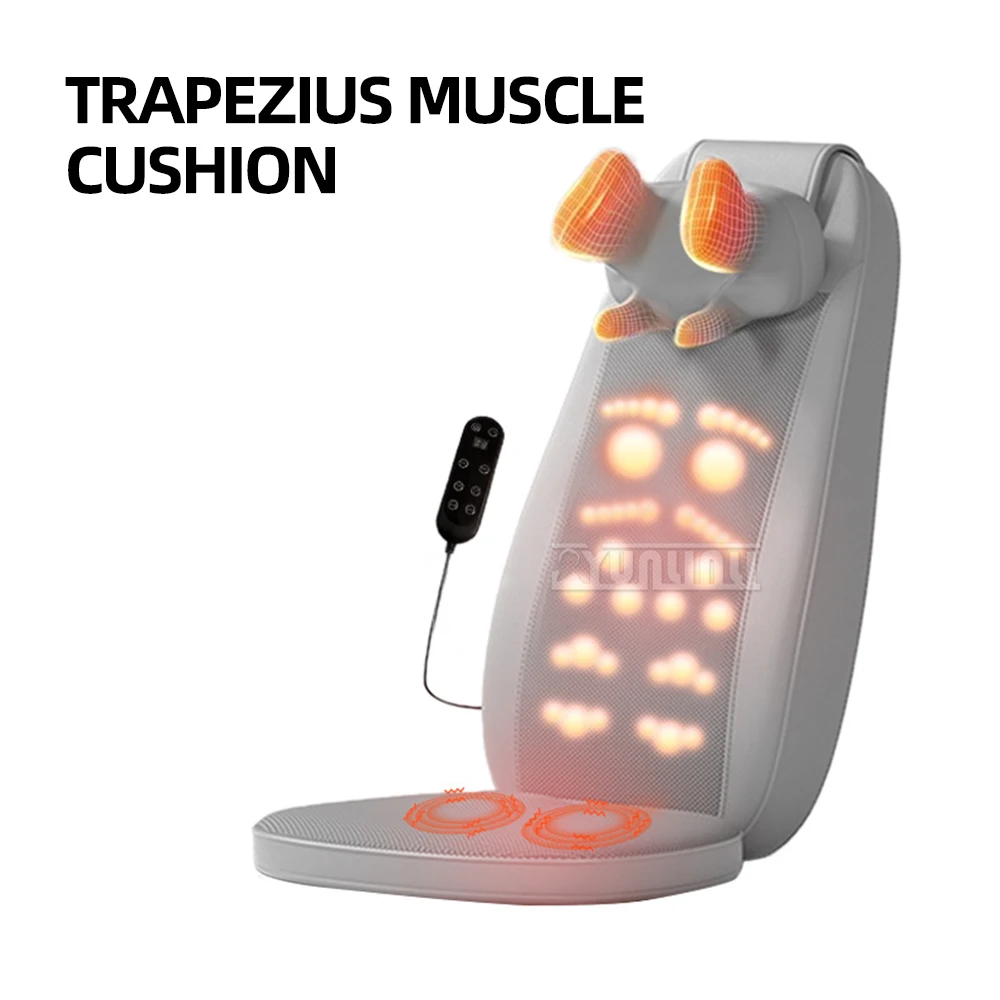 

Electric Full Body Massage Cushion Seat Chair Heating Shiatsu Deep Kneading Vibration Back Massager Trapezius Muscle Relaxation