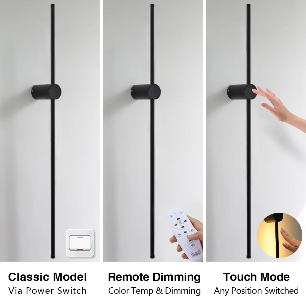 Dimming Led Wall Lamp 350° 85V-245V APP Remote Control Touch Switch Long Wall Light Wall Sconce home decor For BedroomLiving