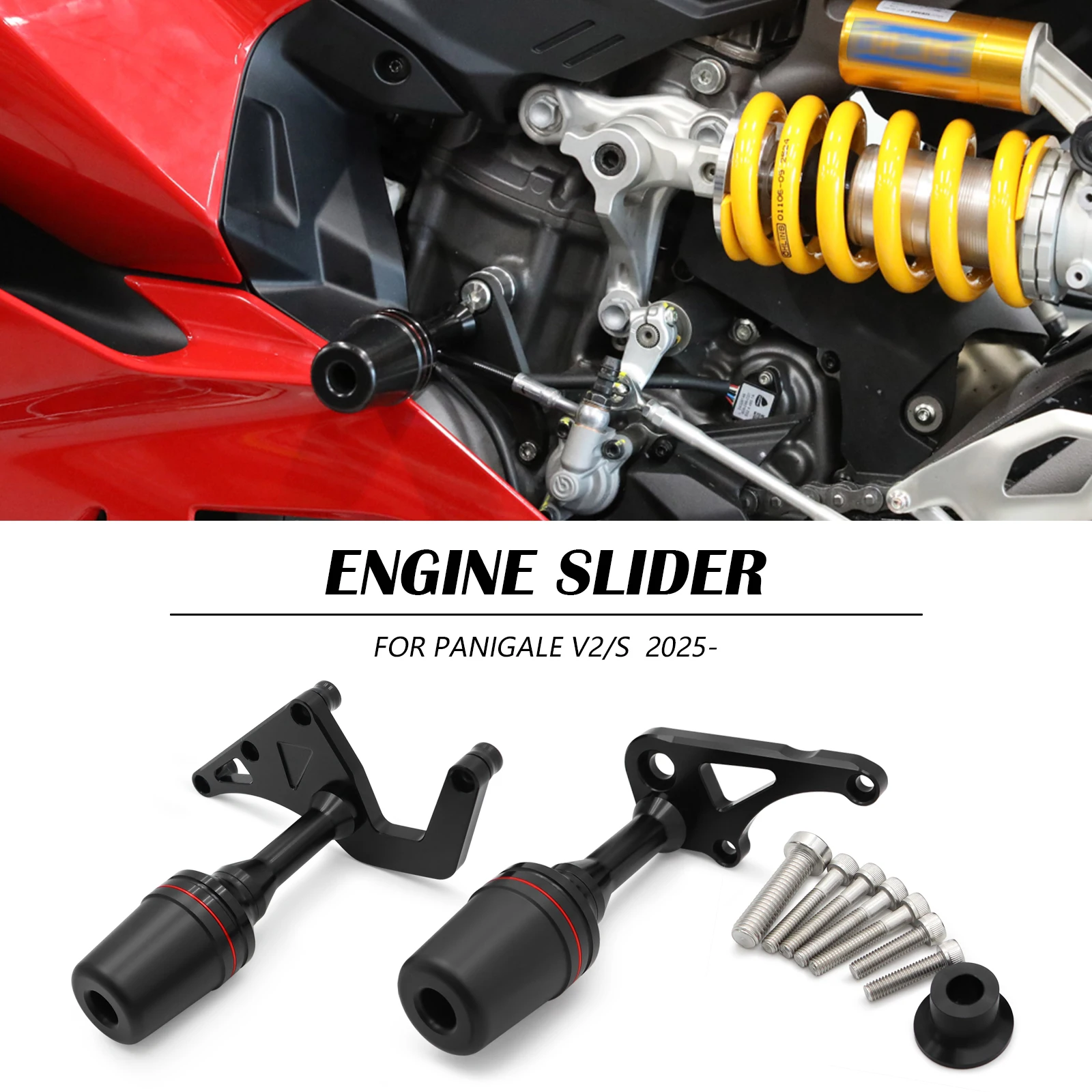 

For DUCATI Panigale V2 V2S 2025- Motorcycle Fairing Guard Frame Slider Crash Pads Falling Protector accessories PANIGALE v2 v2s