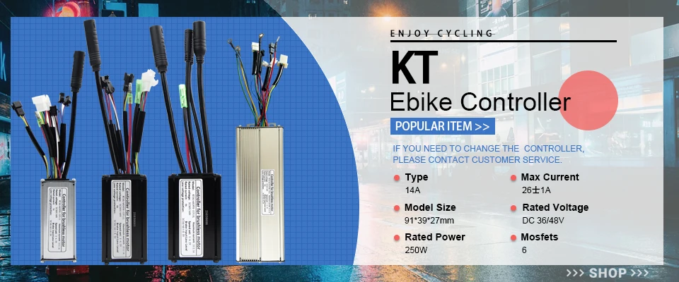15A KT E-Bike Sinuswellen-Controller mit wasserdichtem Stecker und KT-Display für 250W E-Bike bürstenlosen Motor-Kit – Detail 1