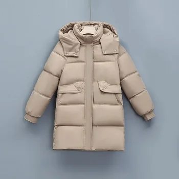 Herfst Winter Waterdichte Halflange Puffer Gewatteerde Jas Met Capuchon Nieuwe Vrouwen Lange Rits Parka Korte Katoenen Gewatteerde Donsjas