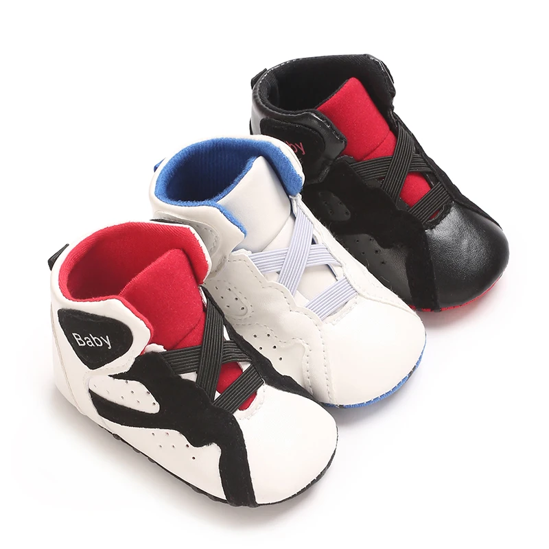 Hoch geschnittene, weichsohlige Freizeitschuhe aus PU für Damen und Herren, Lauflernschuhe für Neugeborene, Baby-Lauflernschuhe, erstes Paar Lauflernschuhe – Detail 3