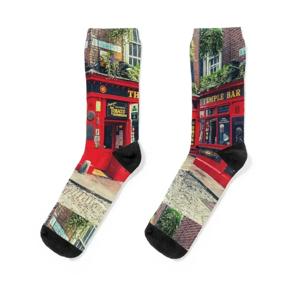 

Ireland Dublin Temple Bar Pub Beer Socks Thermal man winter hiking sports stockings Run Socks Female Men's