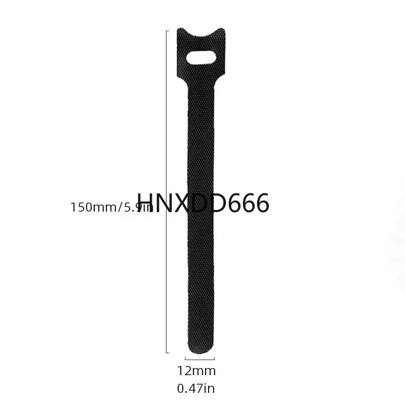 

100 Cable Ties 150x12mm T-Buckle Strap Nylon Ring Strap Black Back-to-Back Data Cable Self-Adhesive Cable Management Ties