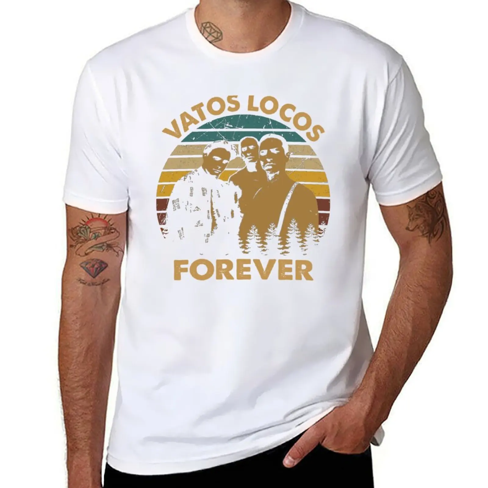 

Vintage Blood In Drama Movie Blood Out - Vatos Locos Forever T-Shirt t shirts with prints man t shirt luxury T-Shirt