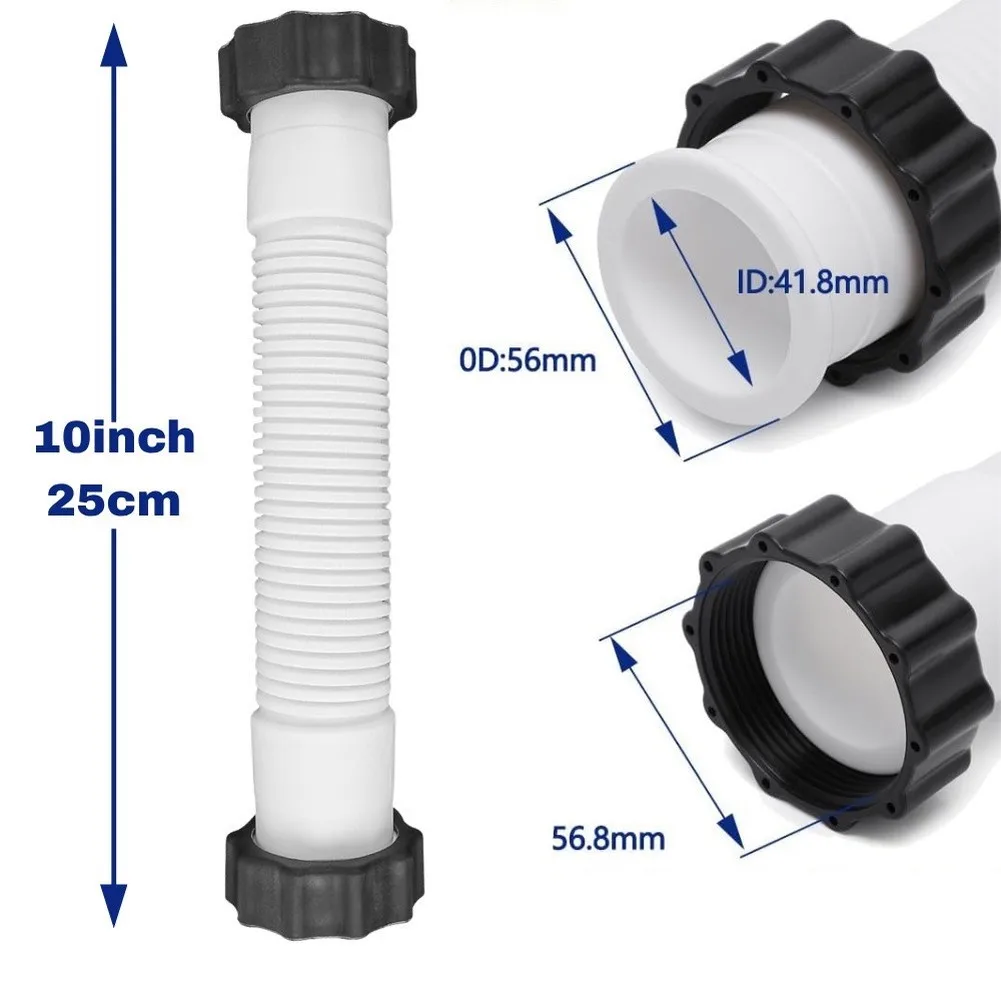PE Material Pool Hose Connector Designed for Intex Filter Pump 26371CA 26371EH 28647EG 25 cm 1.5 inch Diameter Direct Fit