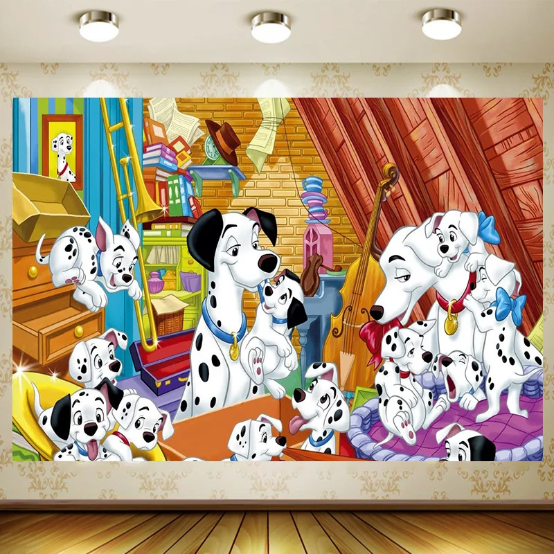 The Hundred and One Dalmatians Party Supplies Decoration Customize game Backdrop Shower Banner Kid Faovr Room Decor