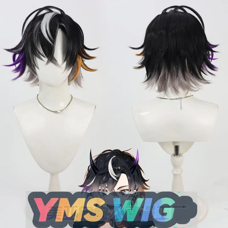 

【YMS WIG】Virtual VTuber Blogger Ghost Valley Ten Cosplay Wig Realistic Scalp Multi-color Highlight