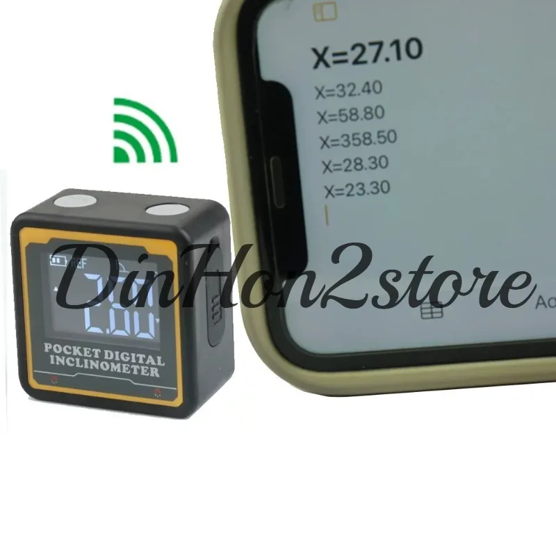 New electronic digital display bluetooth inclinometer angle measuring instrument slope meter miniature pocket inclinometer