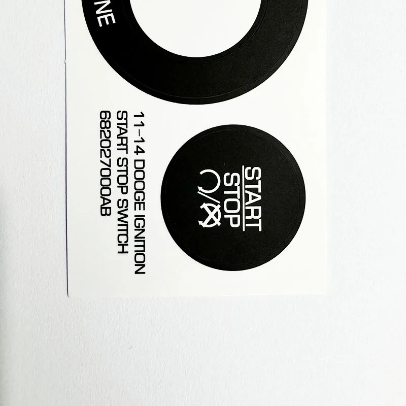 Suitable for 2011-2014 Dodge One Click Start Button, Ignition Stop Start Switch Button Repair Stickers