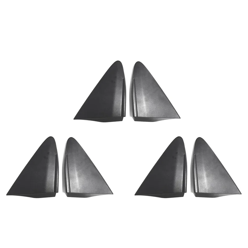 

6X Rearview Mirror Triangle Cover Mirror Pillar Trim Molding For Toyota For Toyota Yaris 2015-17 LE Replacement