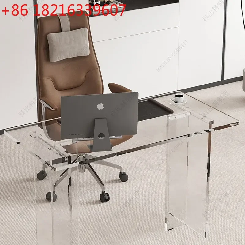 YAOSimple Solid Wood Desk Household Floating Writing Table Long Meeting Table Simple Desktop Computer Table