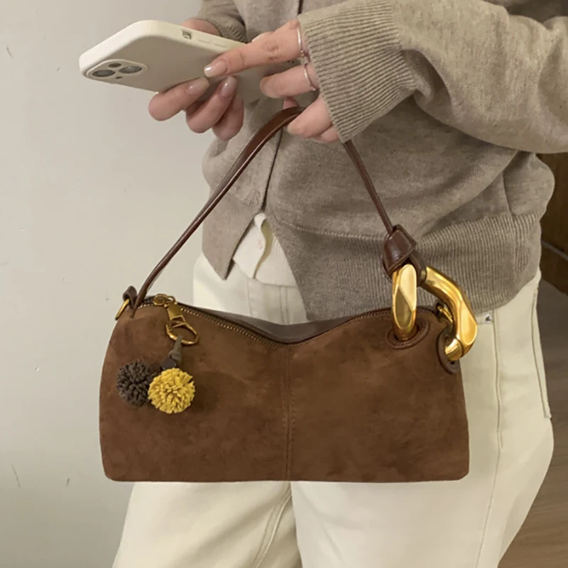 

Fashion Shoulder Bag for Women Faux Suede Leather Female Handbags Ladies Messenger Crossbody Bags Vintage Chic Tote Minimalist