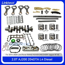 Engine part Full gasket set Piston ring Crankshaft Bearing Connecting rod 2.0 T For 2.0T AJ200 204DTA 204DTD Land Rover Jaguar