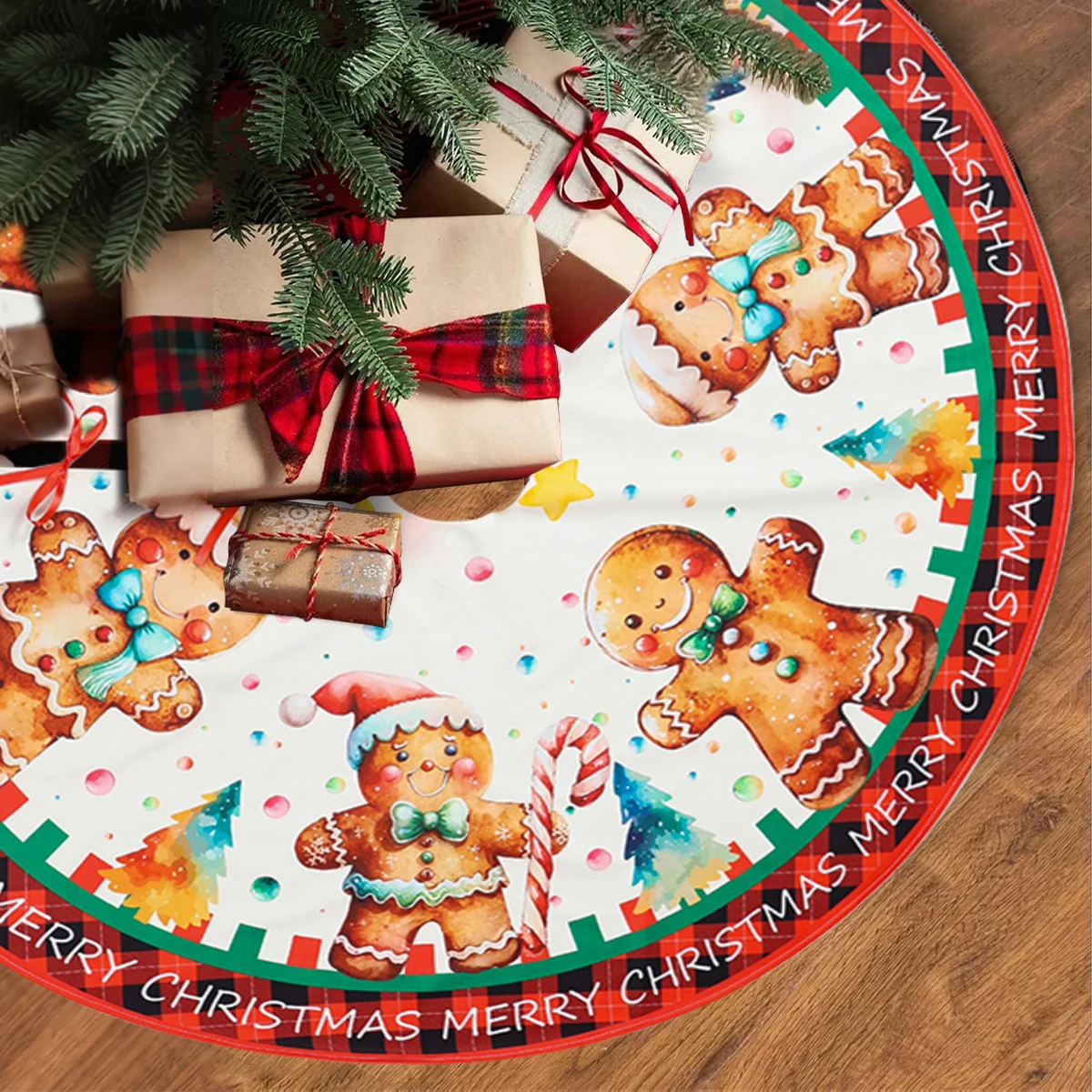 شجرة عيد الميلاد تنورة عيد ميلاد سعيد الطرف الديكور 2025 الأحمر شجرة عيد الميلاد الحلي الطابق ديكور نافيداد ناتال السنة الجديدة هدية 2026 #3