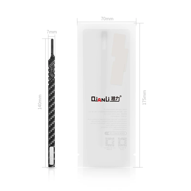 QIANLI TX01 Carbon Fibre Back Cover Glass Remover Disassembly Repair Knife Set Phone Motherboard Chip Glass Glue Remove Tool Kit - view 5